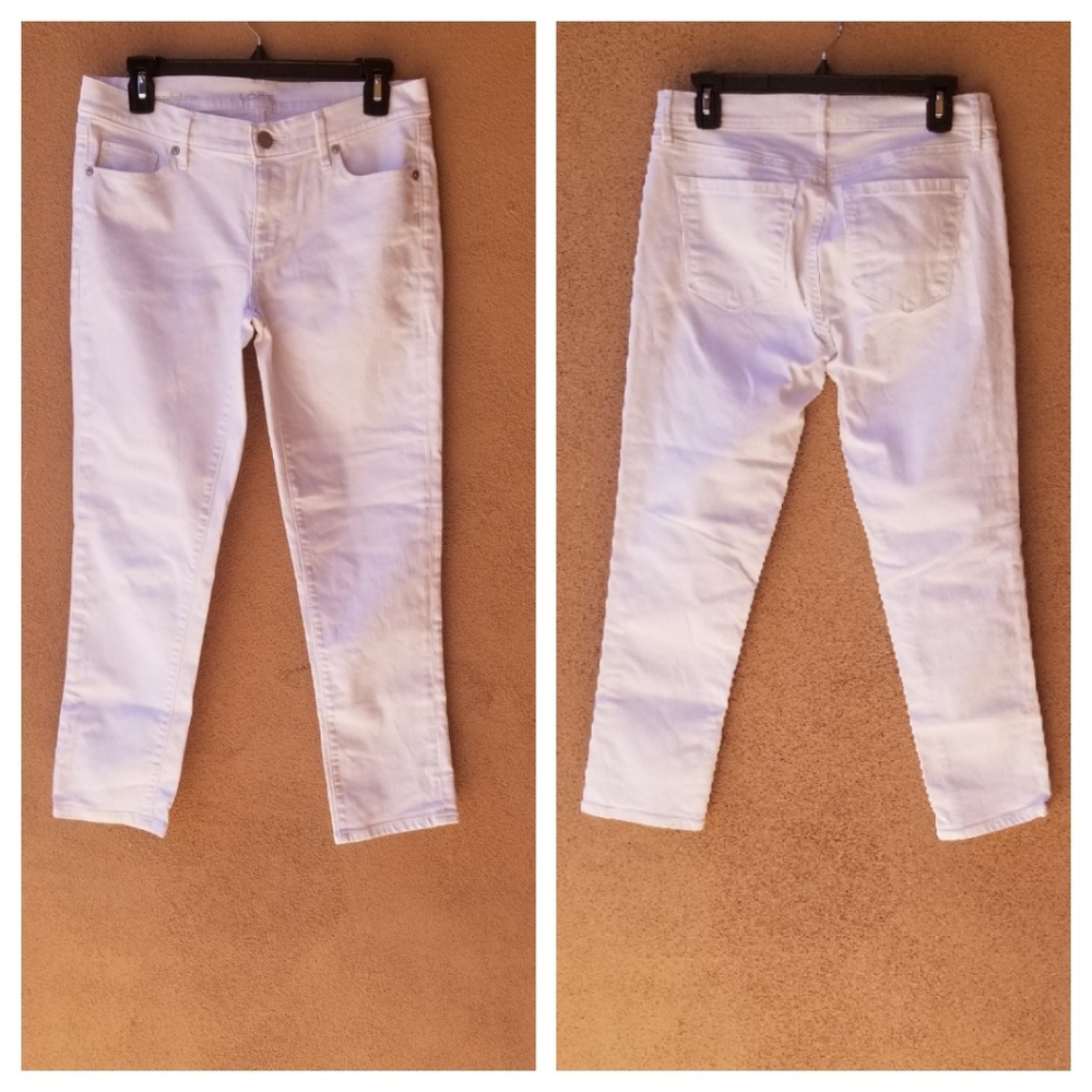 Loft Ann Taylor white Jean's
